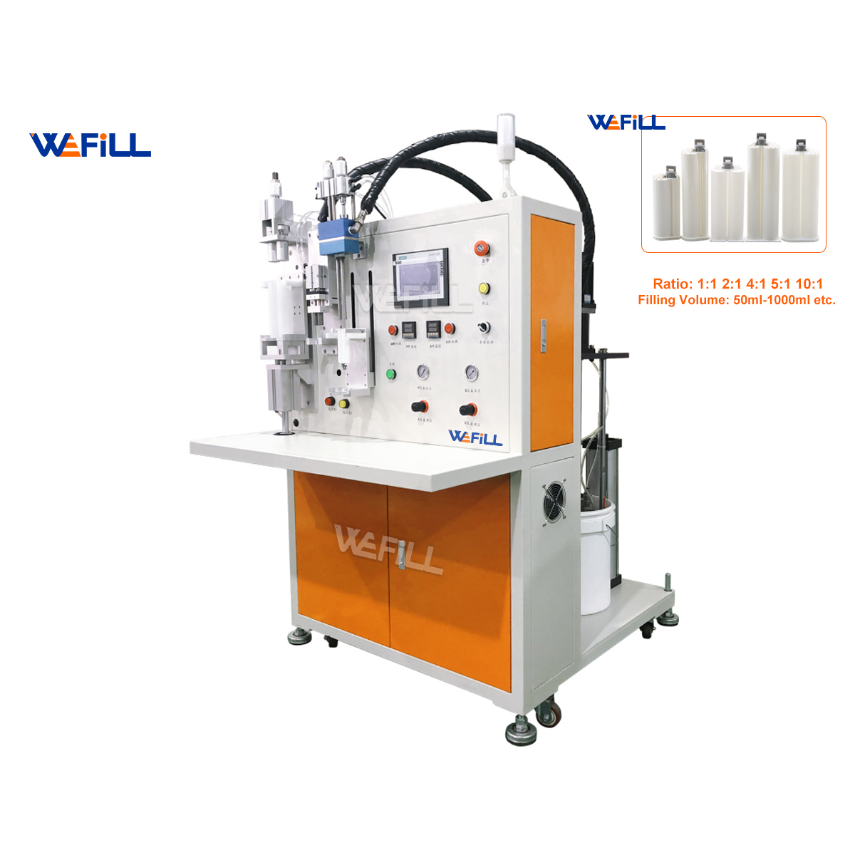 Semi Automatic High Viscosity Material 1:1 2:1 3:1 4:1 10:1 AB Adhesive Filling Capping Machine Glue Dispensing Machine With Heating Function
