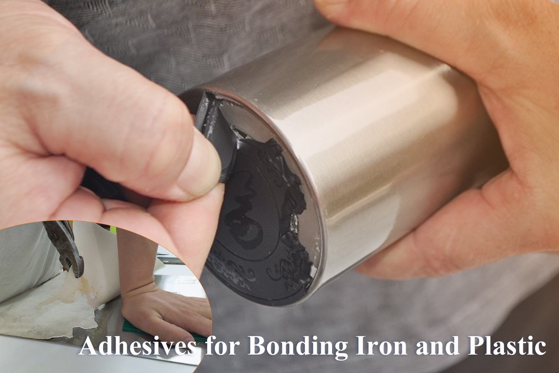 Adhesive for bonding iron and plastic Adhesive for bonding iron and plastic