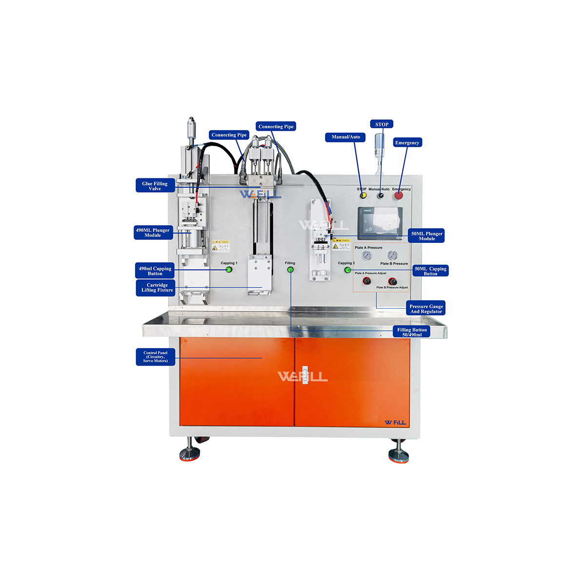 Wefill-f001-low-viscosity-2k-cartridge-10-1-ab-adhesive-filler-50ml-490ml-2