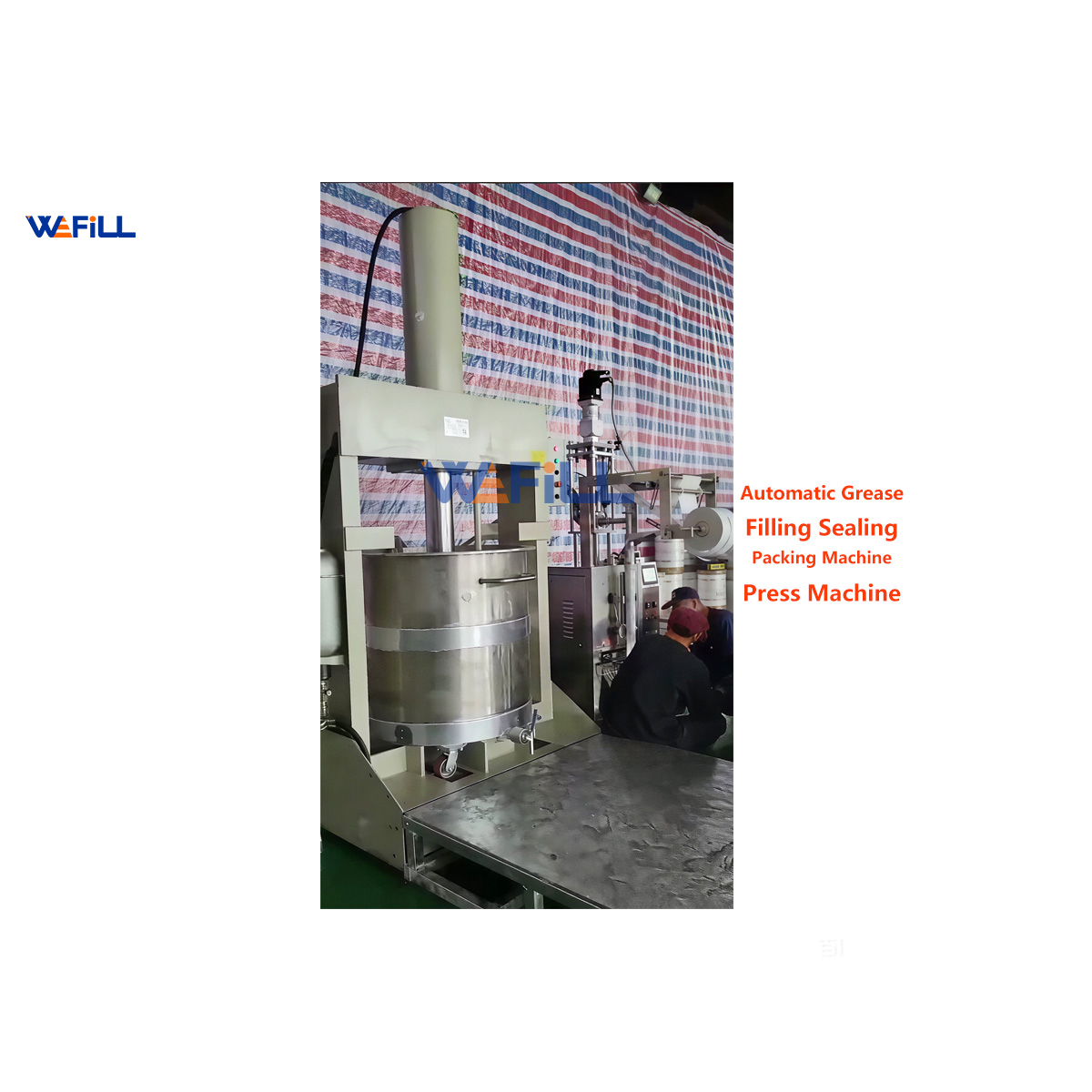 Semi Automatic Grease Pouch bag Filling Machine with Press Machine 4
